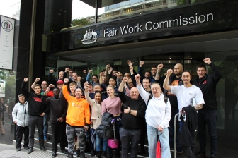 UWU members celebrate award wage increase